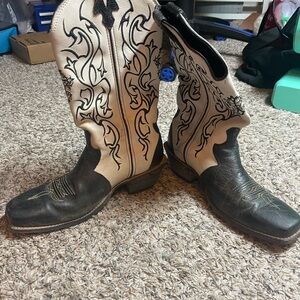 Twisted X Black and White Cowboy Boots